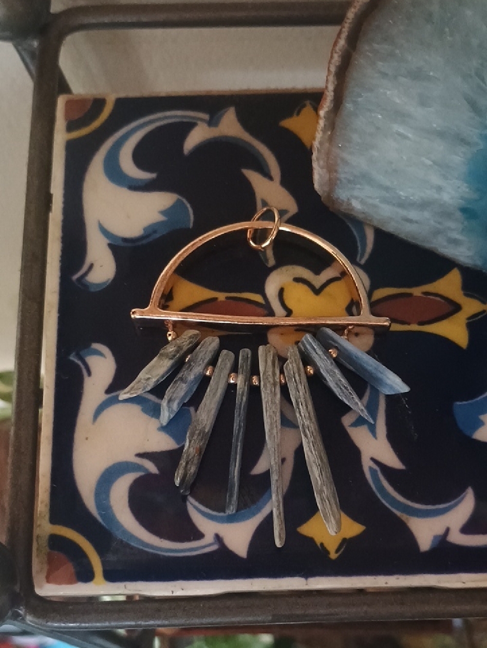 Quartz Gemstone Statement Pendant